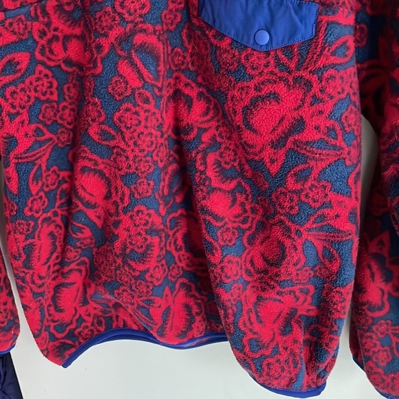 Patagonia Synchilla Snap T Lotus Flower Pullover in Barceloneta Red - Picture 5 of 16